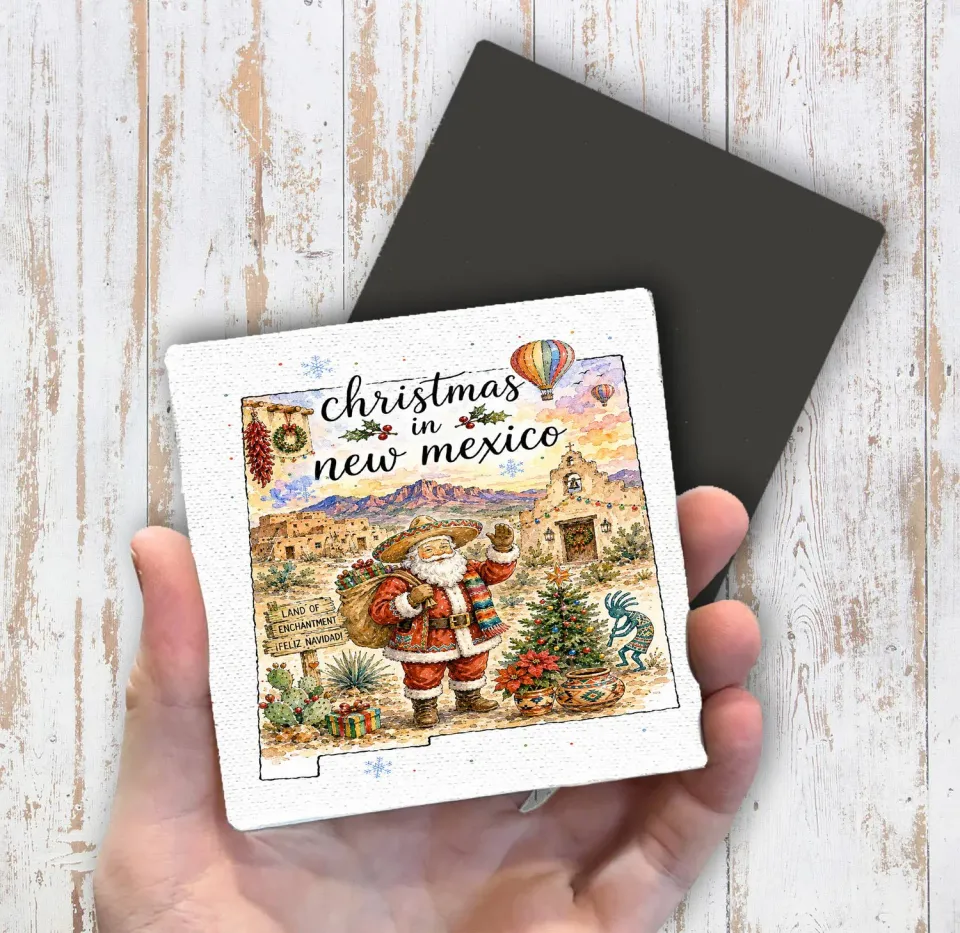 Avery Lane Gifts New Mexico køleskabsmagnet 10x10 cm jul