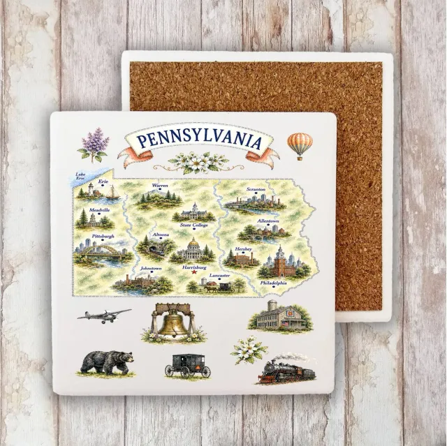 Avery Lane Gifts Pennsylvania bordskåner sten 10x10 cm